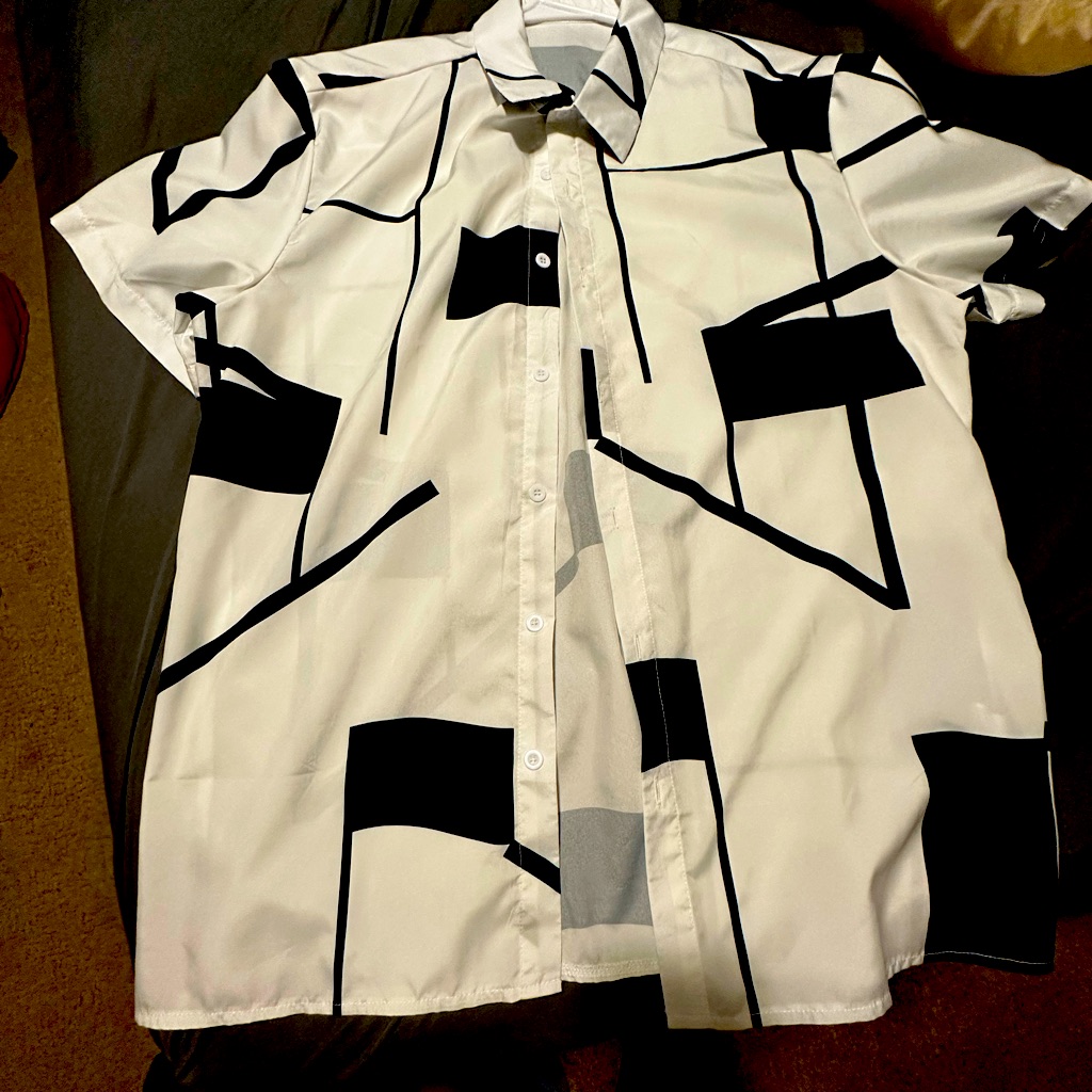 Shein Silk Button Down